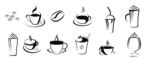 coffee illustration design isolated white