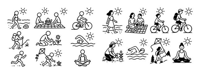 Obraz premium Sunny Day Doodles