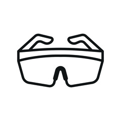 Safety goggles icon for professional workplace protection visuals.