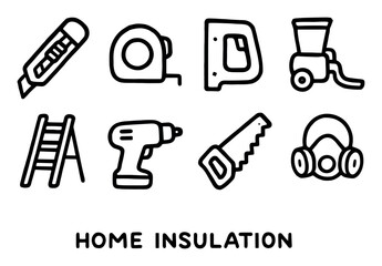 Fototapeta premium Home Insulation Tools