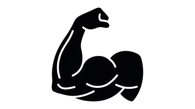 Muscular Arm Silhouette Icon