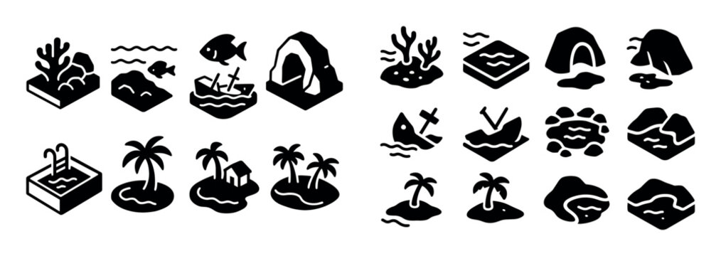 Isometric Diving Icons