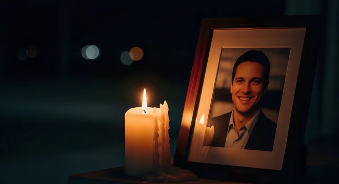 candle light in the dark room