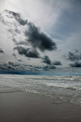 Stormy Baltic sea next to Liepaja, Latvia.