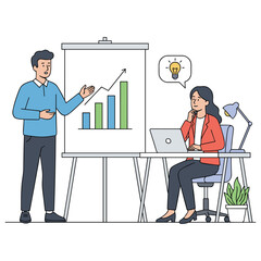 Idea Generation Meeting vector illustration