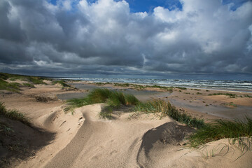 Stormy Baltic sea next to Liepaja, Latvia.