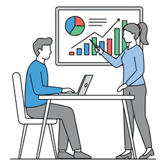 Financial Presentation vector illustration