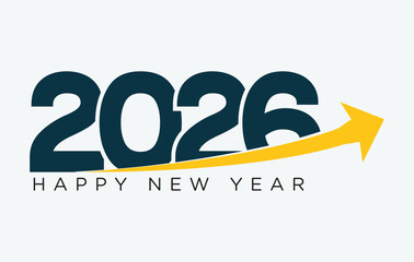 

Modern Happy New Year 2026 Vector Illustration, High Resolution Vector art, Stylish, Elegant, Simple,