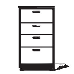 file cabinet vector on white background