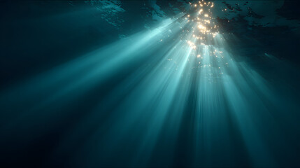 Obraz premium Blue gradient light desktop wallpaper