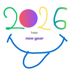 vector illustration of a happy new year card