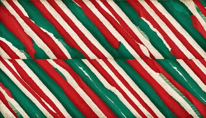 Diagonal stripes of red green and white abstract pattern