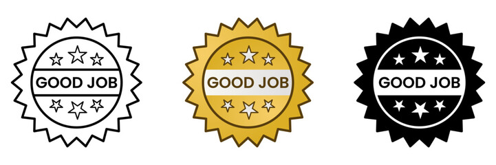 Appreciation concept illustration with good job isolated vector