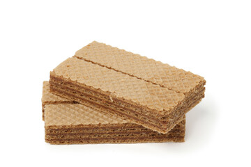Wafer snacks. isolated on white background.