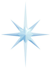 3D素材_オーナメント_星_シルバー