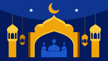 Illustration of islamic architecture art