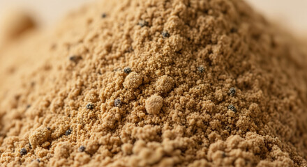 Close Up of Coarse Perilla Seed Powder Texture