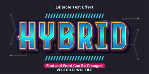 3d editable hybrid text effect.typhography logo