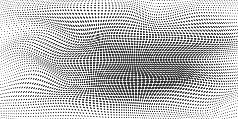 Halftone texture of black dots on a white background