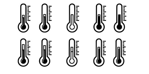 Obraz premium thermometer icon set vector 
