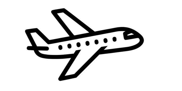 Fototapeta Airplane icon. Plane symbol. Air plane icon vector illustration 