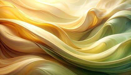Obraz premium Abstract organic flow with natural color transitions in ochre, olive, and cream