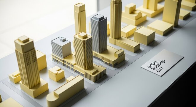 BUILDING CITY MODEL, city, MODEL BUILDINGS, MODEL MODELS, vector, building, drawing, graphic, finance, design, symbol, growth, urban, architecture, 3D, cityscape, buildings - Powered by Adobe