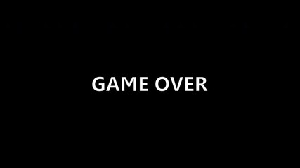 game over text word animation with glow neon text effect. 4K animation, Sales Marketing title banner black background video. - Powered by Adobe