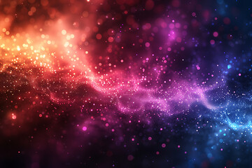 Fototapeta premium 多彩な光の流れが生み出すカラフルな宇宙空間の抽象アート