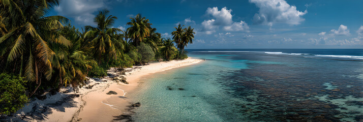 Elysian Oasis: The Pristin Sanctuary of Untouched Isand Amidst Azure Waves andLush Greenery