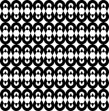 Black Seamless Pattern Vector - Abstract Geometric Background with Interlocking Infinity Symbols and Hourglass Shapes