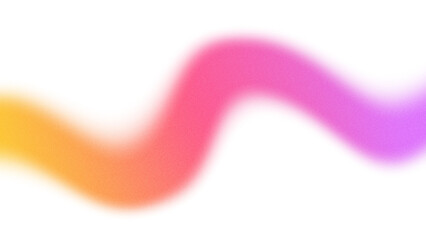 Pink and yellow gradient wavy abstract element with noise texture