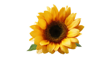 Obraz premium A close up shot of a vibrant sunflower with yellow petals and a dark center on a black background