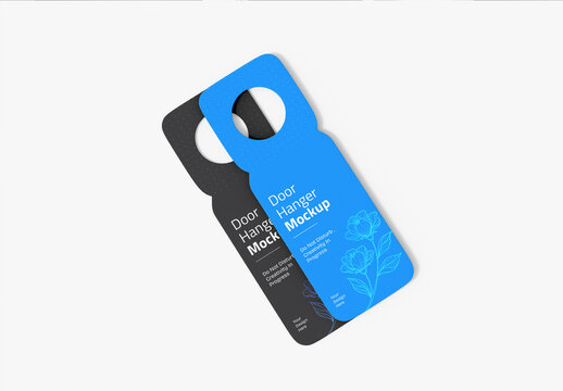 Door Hanger Mockup Set
