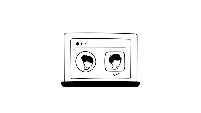 animated icon symbolizing editing or customizing user profiles on a platform