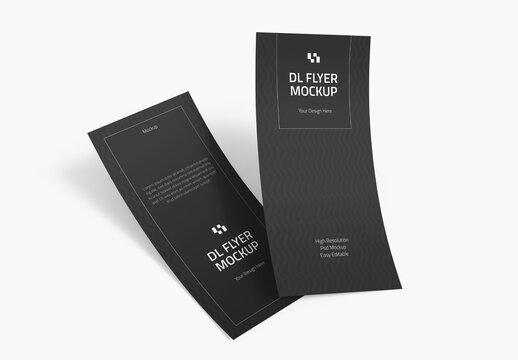 Realistic DL Flyer Mockup Template