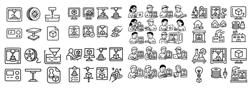 Technology and innovation icons collection