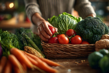 A person who avoids eating high-calorie junk food in high calories to control cholesterol and sugar during a diet session for weight loss and good health