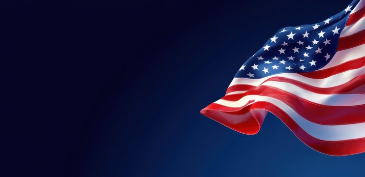 Veterans Day tribute with flowing American flag design