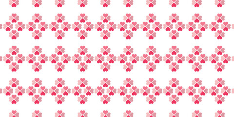 pixel heart seamless pattern design,colorful flower seamless pattern design