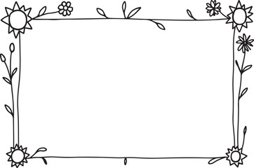 Vintage Floral Border Frame 