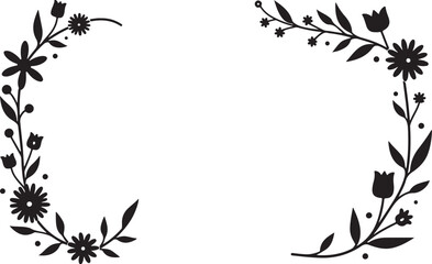 Vintage Floral Border Frame 