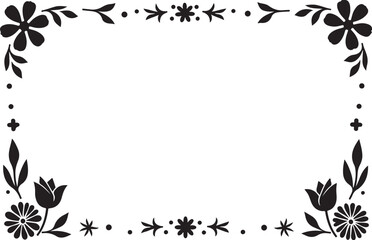 Vintage Floral Border Frame 