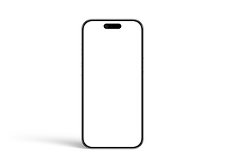 Smartphone Transparent PNG Image with Realistic Shadow | Blank template for mockup
