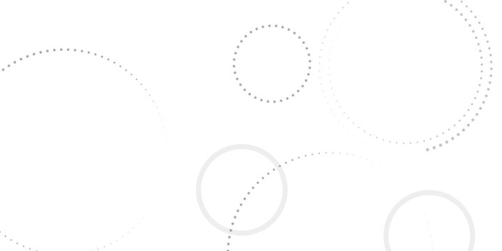 Abstract white geometric overlapping circle background with shadow. abstract dotted wave background. hand drawn dotted path route line isolated.  
