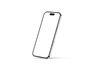 Smartphone Transparent PNG Image with Realistic Shadow | Blank template for mockup
