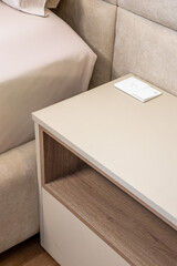 night stand with switches made out of wood