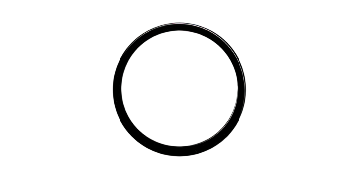 A circular object with a smooth outline, suggesting simplicity and elegance, possibly representative of modern design.