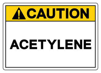 Fototapeta premium Caution Acetylene Symbol Sign ,Vector Illustration, Isolate On White Background Label. EPS10Acetylene Symbol Sign ,Vector Illustration, Isolate On White Background Label.EPS10