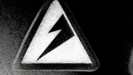 High Voltage Warning Sign - A Stark Reminder of Electrical Hazards.